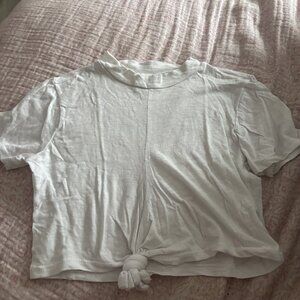 Pacsun white tie crop top